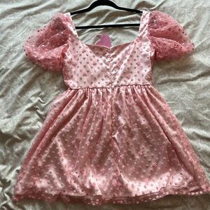 Dolls Kill Pink Puff Sleeve Dress NWT